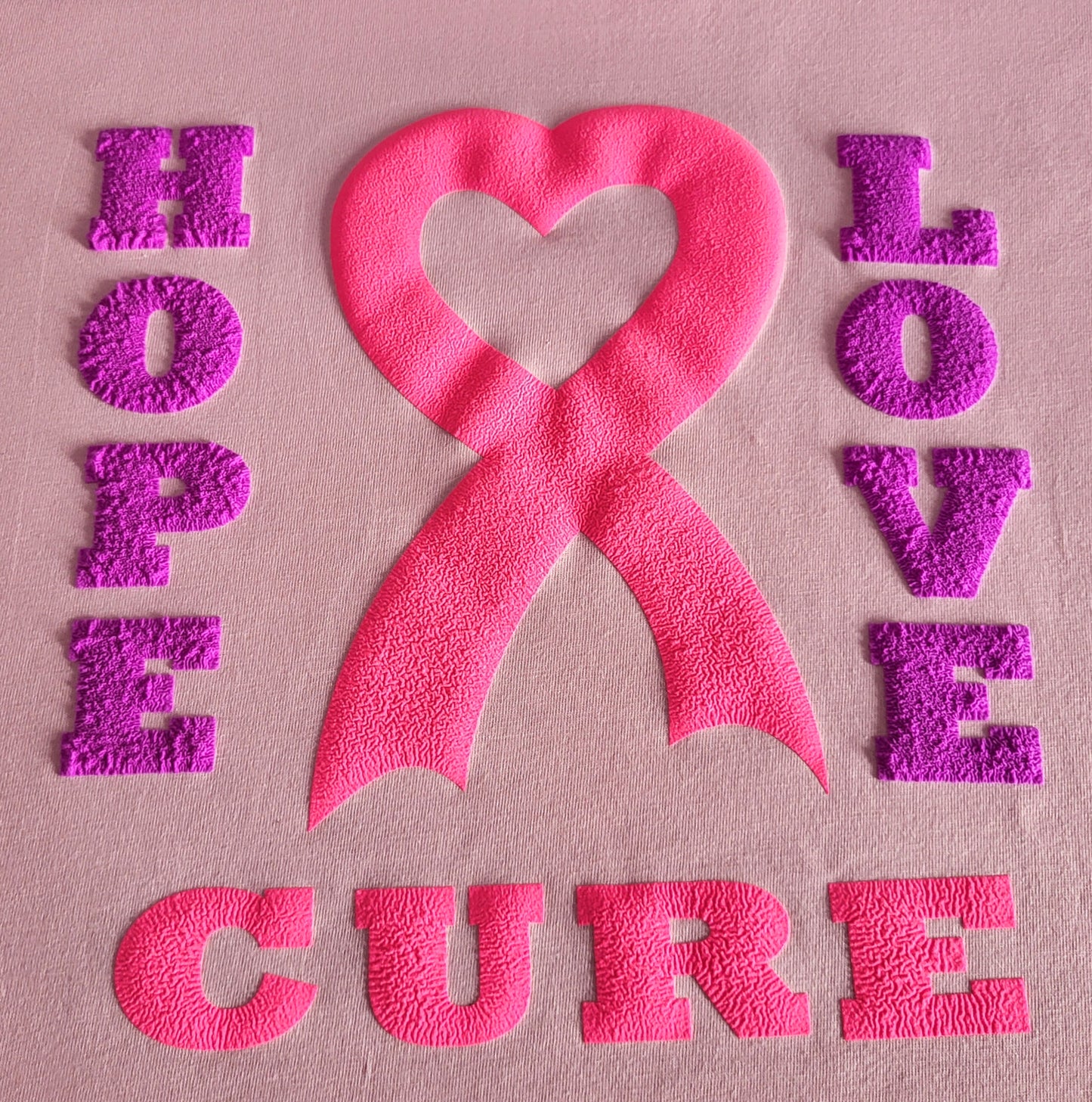 Hope Love Cure  Breast Cancer Awareness Tee