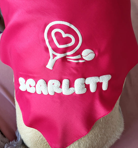Dog Bandana - Glow in the Dark 3D letters - Personalize your Dog's Name