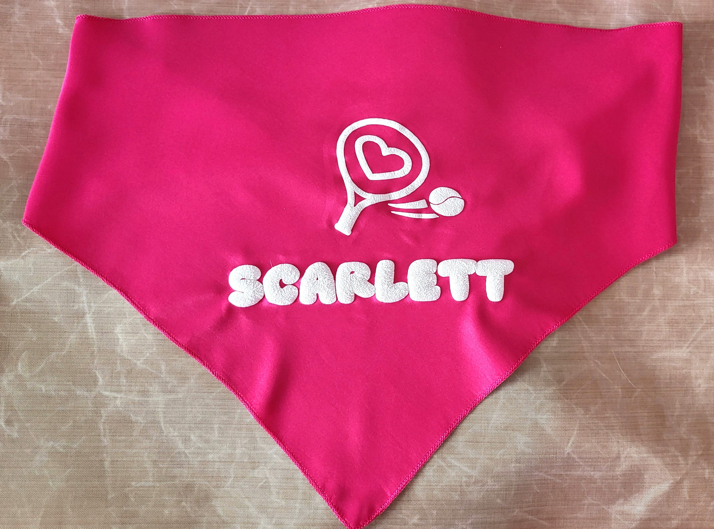 Dog Bandana - Glow in the Dark 3D letters - Personalize your Dog's Name