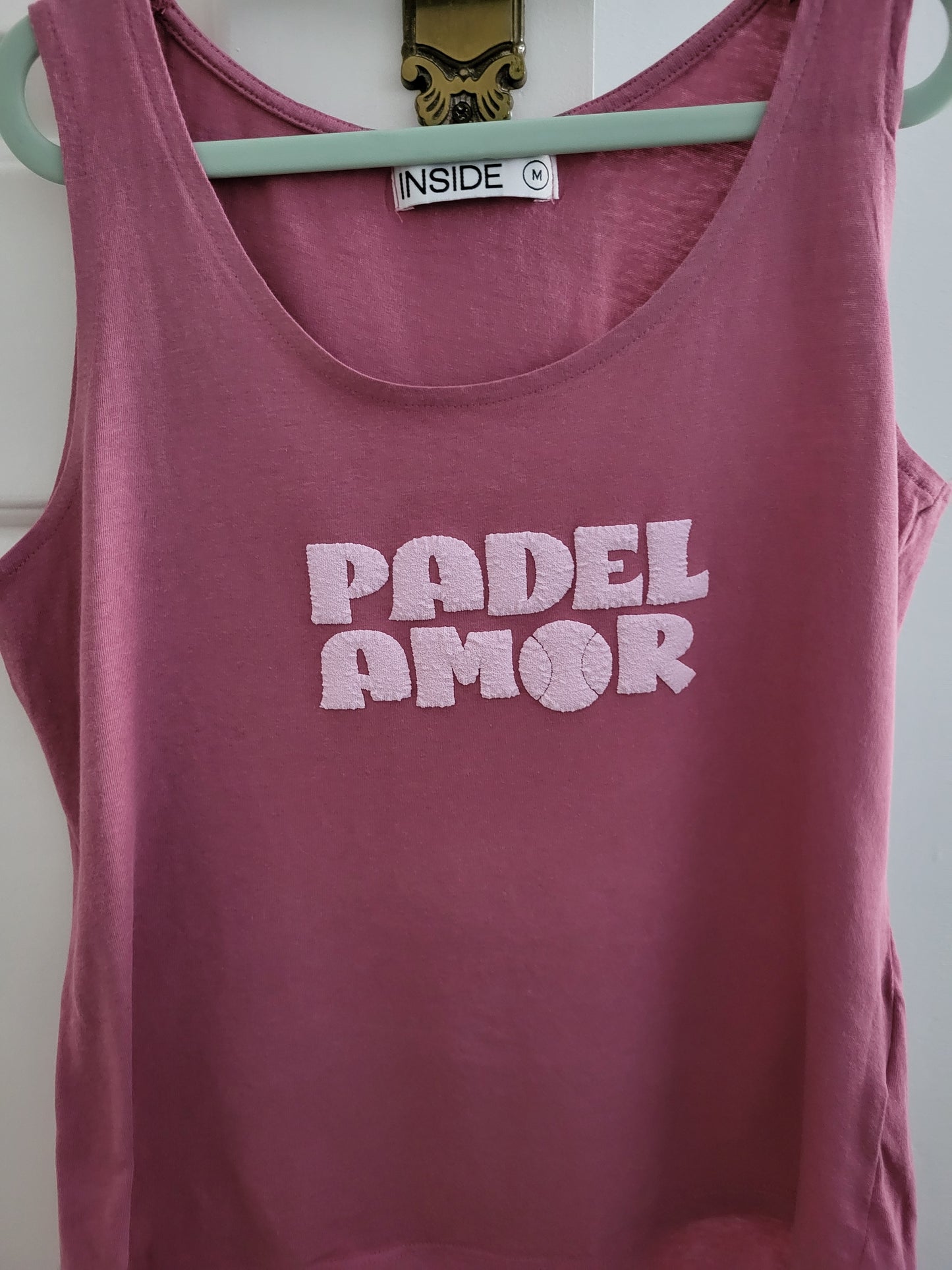 Berry Tank Top - Padel Amor 3D Letters / Light Pink