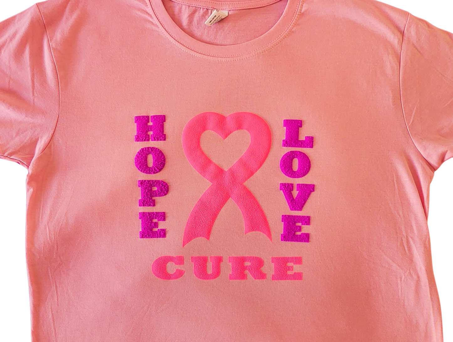 Hope Love Cure  Breast Cancer Awareness Tee