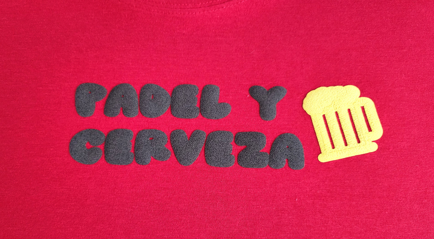 Padel Y Cerveza T-Shirt w/Beer mug  Padel & Beer